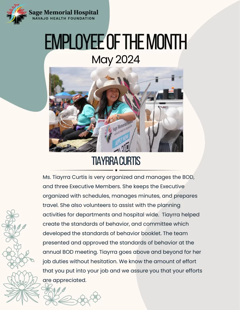 Employee of the Month - May 2024 - Tiayrra Curtis