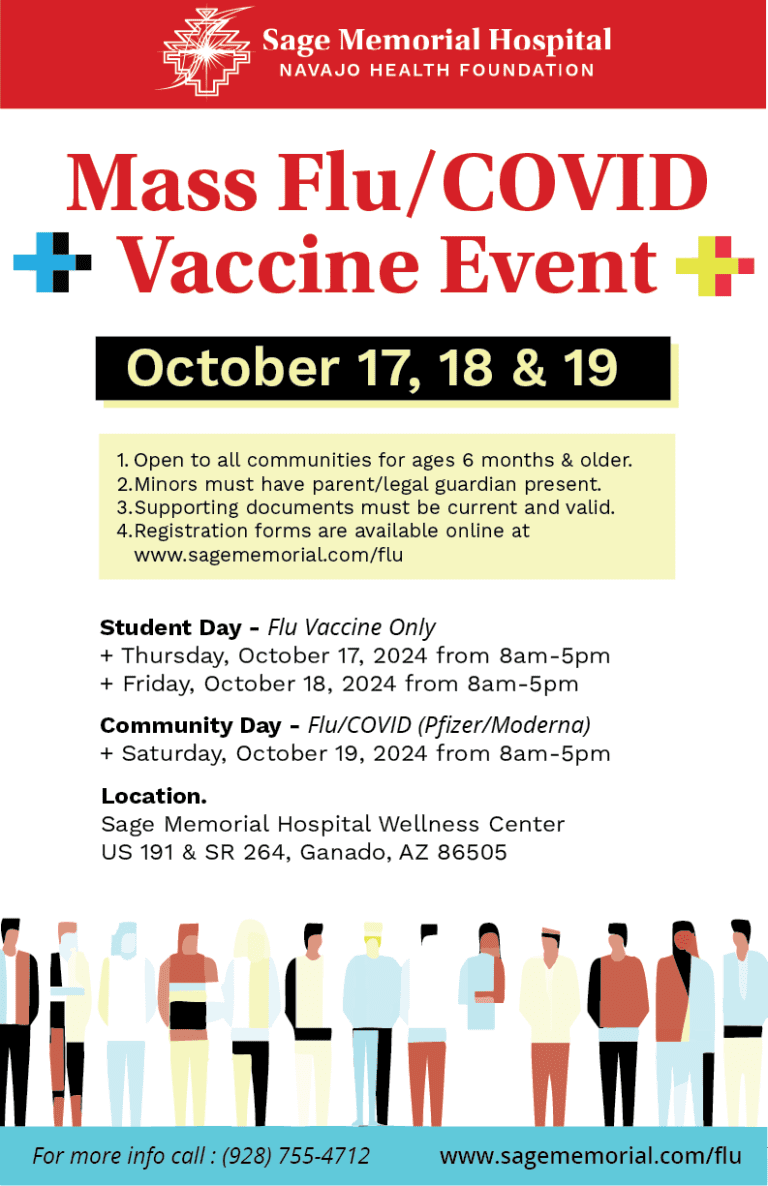 Sage Memorial Hospital Announces 2024 Mass Flu/COVID Vaccine Event ...